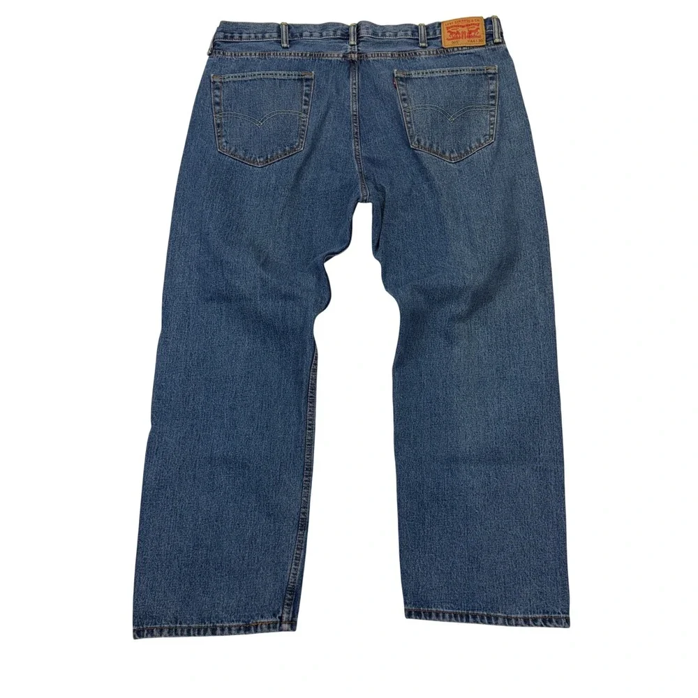 Levi's 505 Regular Fit Jeans Mens 44x30 Blue Classic Straight Leg‎ Denim Pant